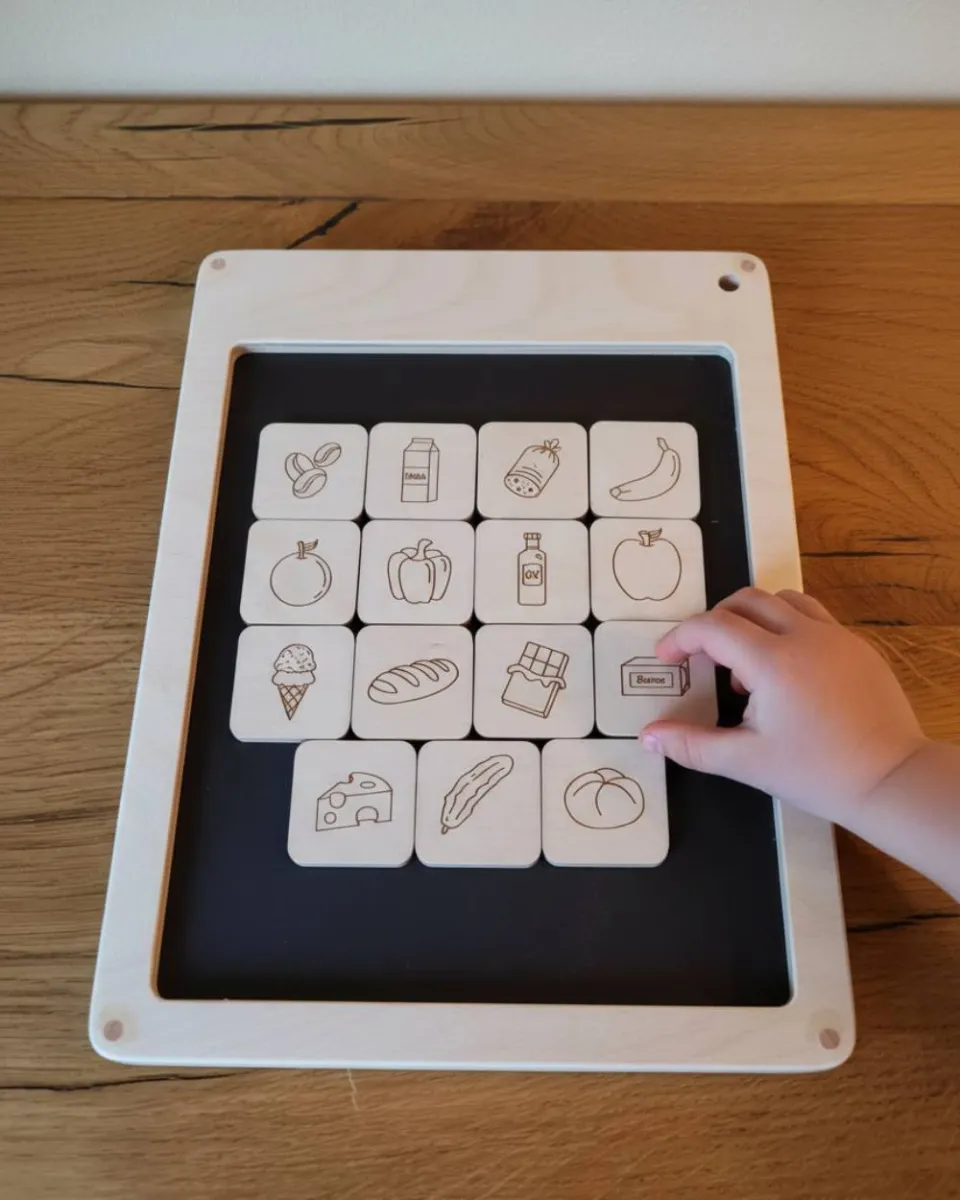 Der Alltagshelfer - das magnetische Einkaufsboard für Kinder