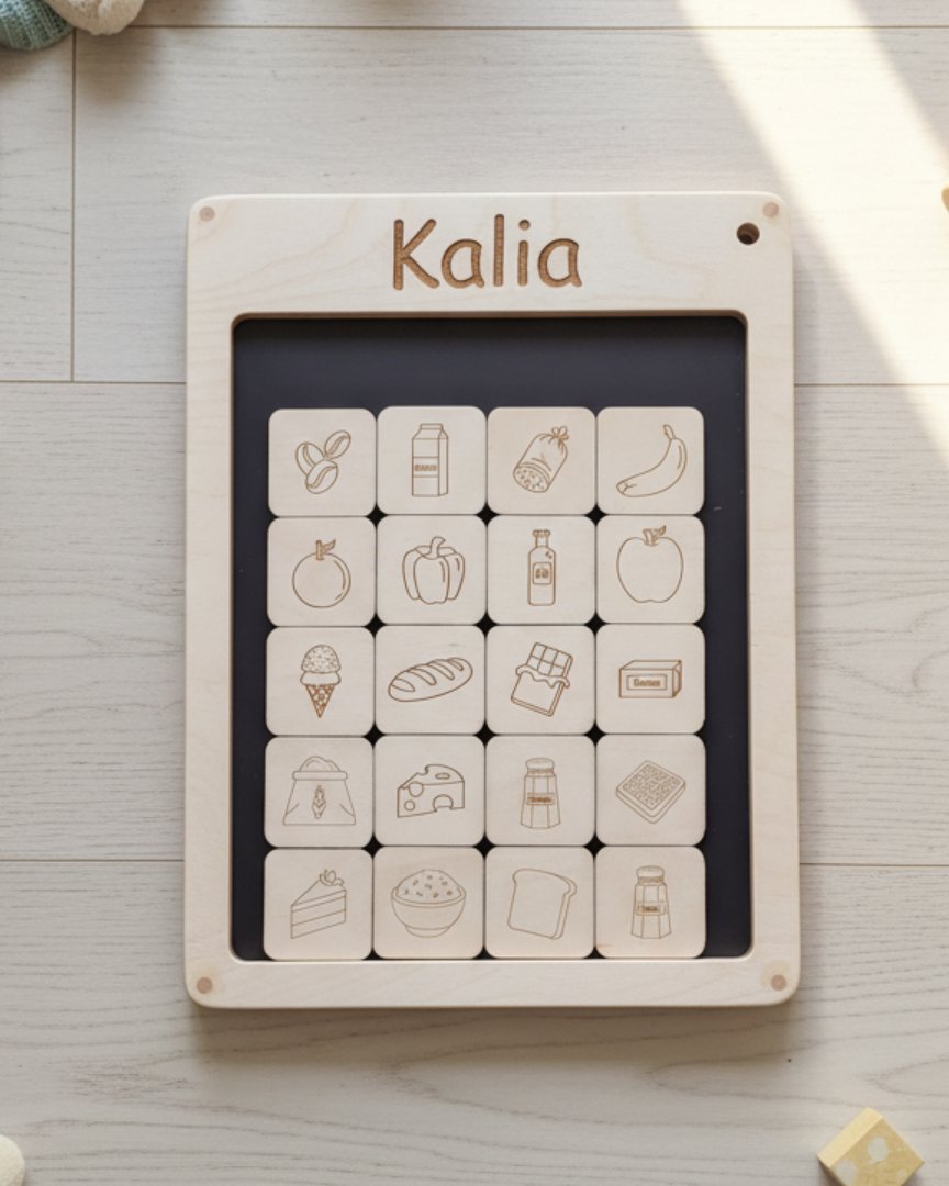 Der Alltagshelfer - das magnetische Einkaufsboard für Kinder