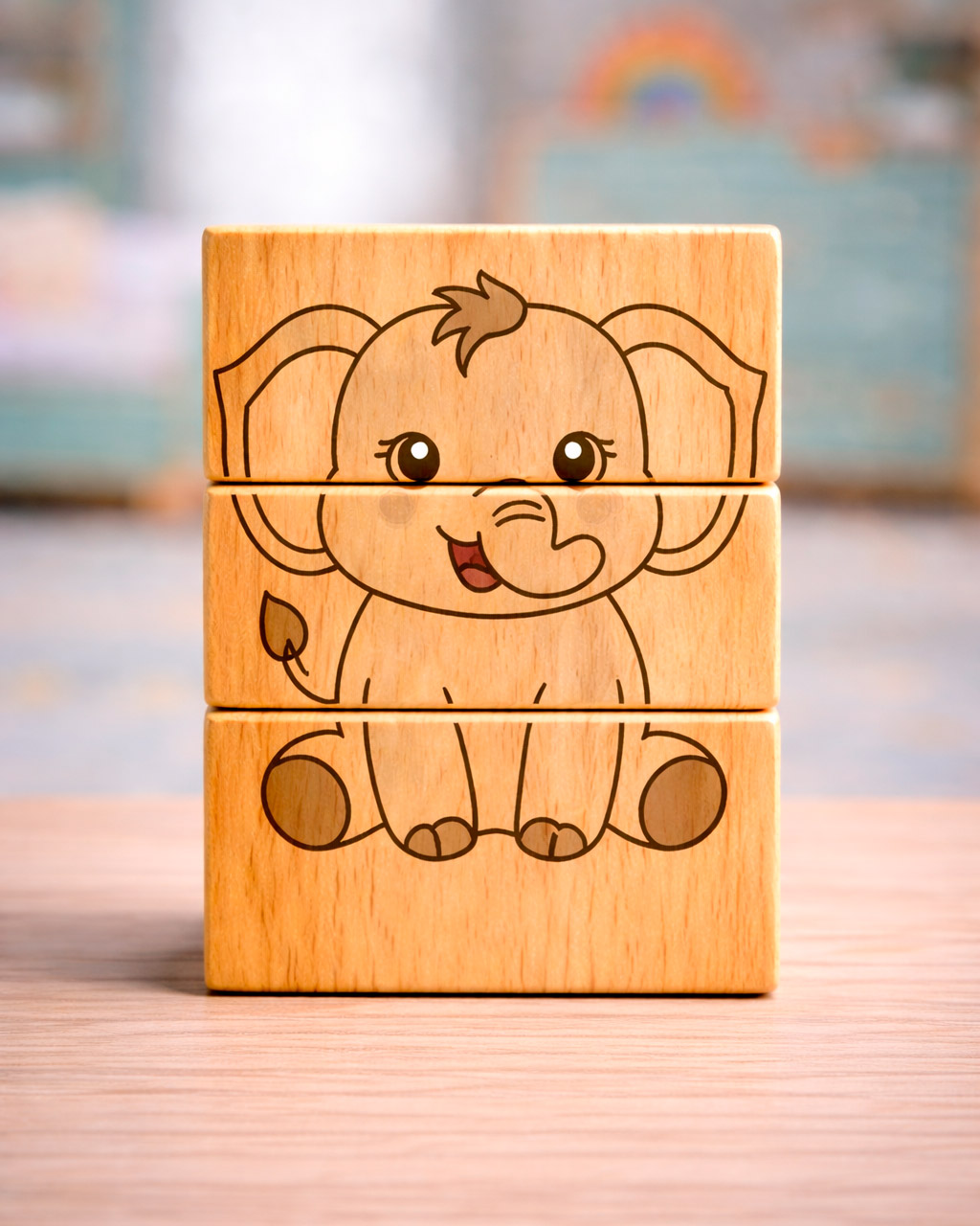 Tierbausteine aus Holz