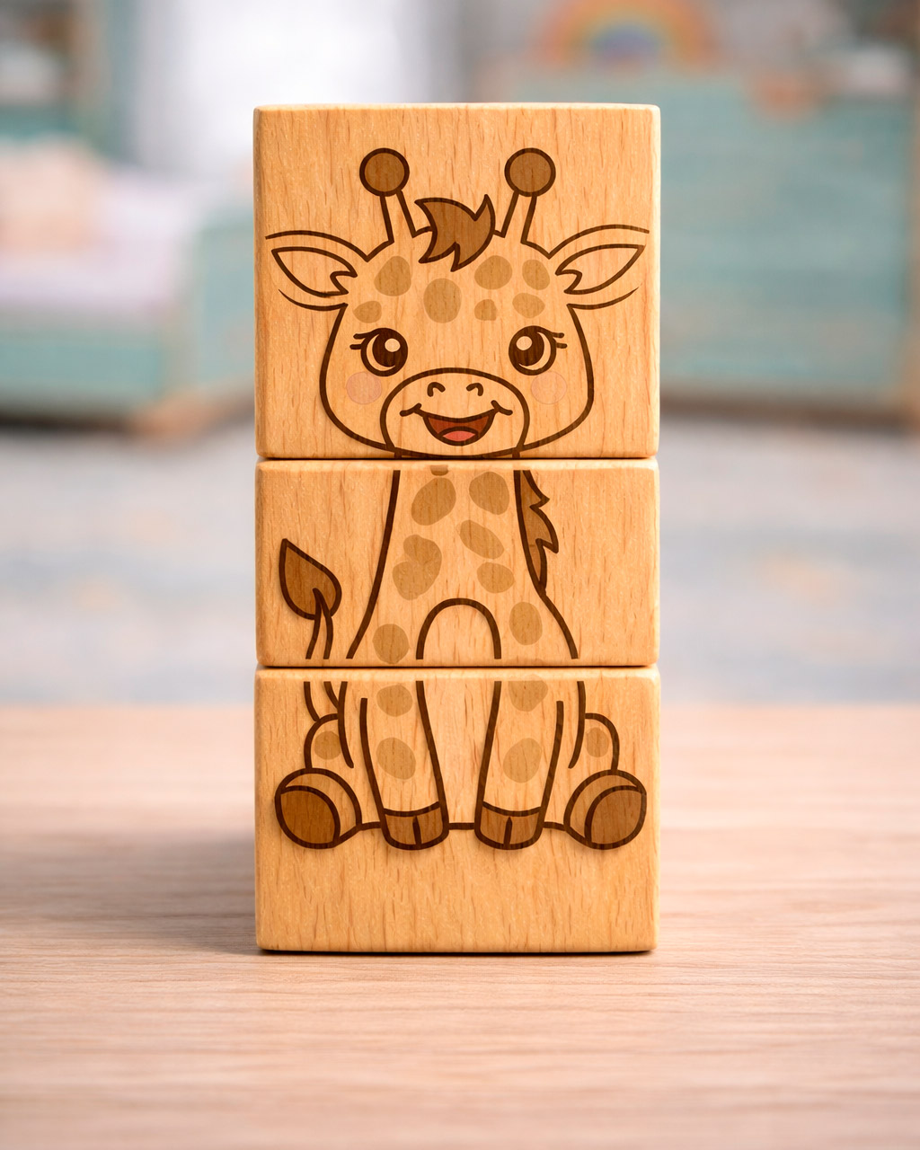 Tierbausteine aus Holz