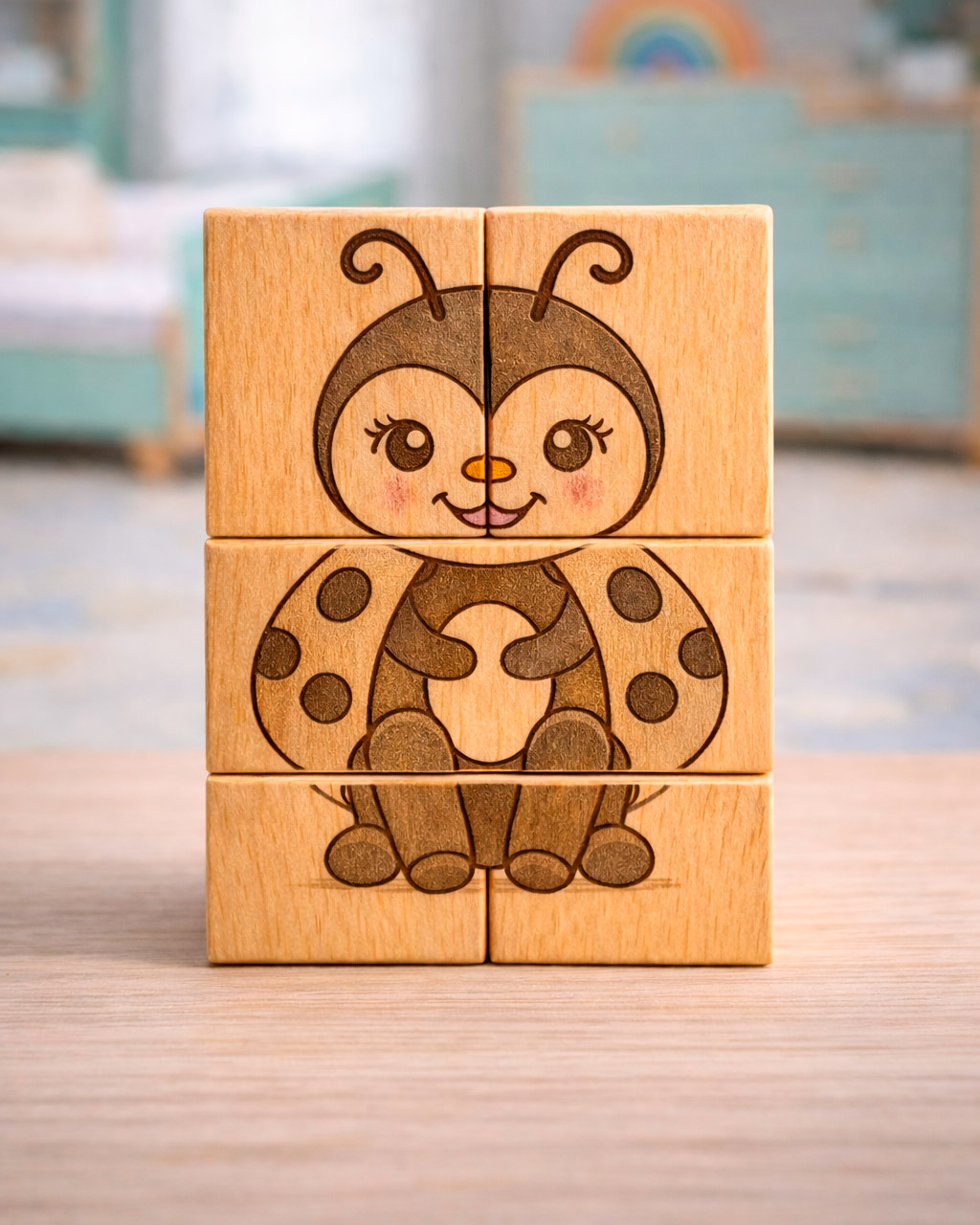 Tierbausteine aus Holz